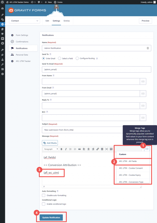 Gravity Forms: Track and capture UTM parameters - Appfromlab