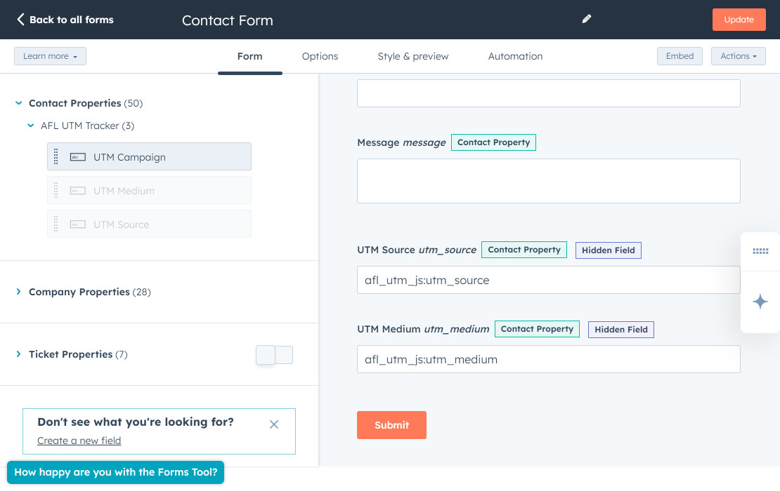 Hubspot > Form